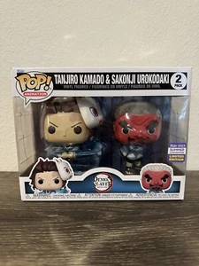 Funko POP! Tanjiro Kamado & Sakonji Urokodaki 2 Pack SDCC Demon Slayer IN HAND - Bild 1 von 5