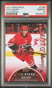 2021-22 Upper Deck Extended Jack Drury Canvas Young Guns PSA 10 #C366 - Picture 1 of 2