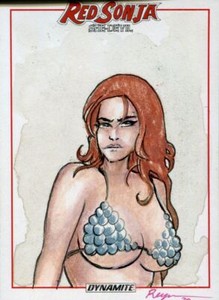 Red Sonja She-Devil Sketch Card By April Reyna - G