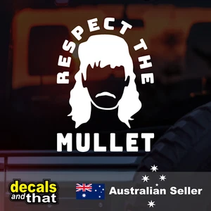 Respect The Mullet - Car Decal - Mullet Hair Sticker / Decal - Picture 1 of 1