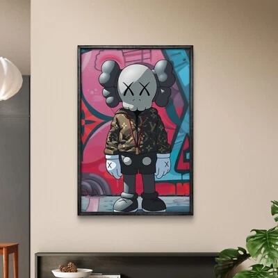 Pôster Kaws LV arte em tela arte de parede decoração para casa ideia de presente arte de rua pop urbana - Imagem 1 de 4