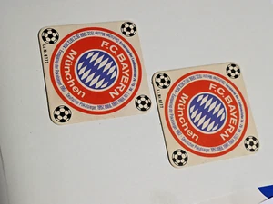 FC Bayern Munich - 2 older beer lids - beer felt - Picture 1 of 2