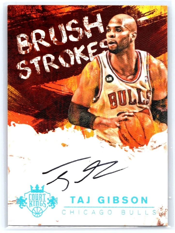 Taj Gibson 2014-15 Panini Court Kings #BR-TG 8/25 Brush Strokes Autographs - Image 1 of 2