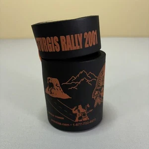 VTG 2001 Sturgis Rally Can Coos with Lid - Black Orange - Picture 1 of 7