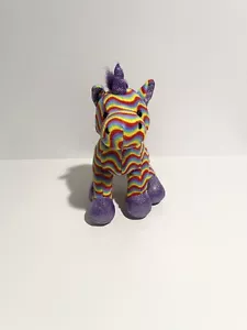 GANZ Webkinz Fiesta Unicorn Bean Bag Plush Stuffed Animal Toy Rainbow NO CODE 9” - Picture 1 of 6