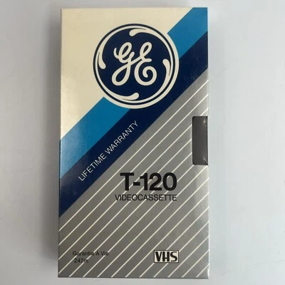 Cinta de videocassette en blanco GE T-120 Hi-Fi 6 horas VHS SELLADA NUEVA Foto 1 de 3