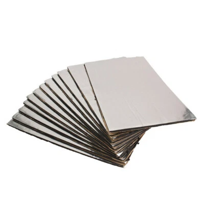 12Pcs Noise Reduction Thermal Insulation Closed Cell Foam Sheet Silver For Car - Image 1 of 4