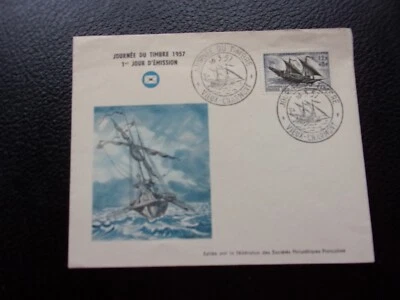 FRANCE - enveloppe 1er jour 16/3/1957 (journée du timbre) (B30) - Photo 1/2