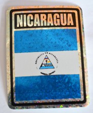 Nicaragua Country Flag Bumper Sticker Decal Reflective Metallic