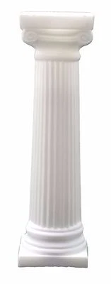 12 PILARES de plástico blanco pequeños pedestales soportes 6,0" alto 1,25" inferior Foto 1 de 2