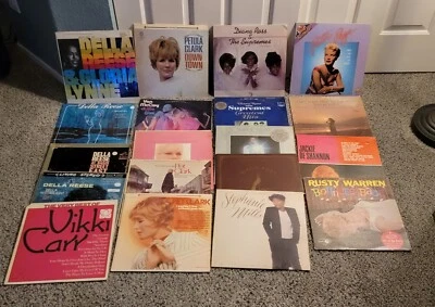 Lot 19 Vinyl Records-Misc Female Artists-Diana Ross, Petula Clark, Many More Foto 1 de 4