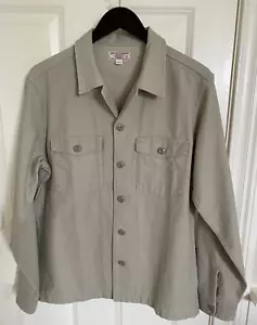 J.Crew Wallace & Barnes Military Shirt Jacket Mens MEDIUM - "rugged stone" G9193 - Picture 1 of 8