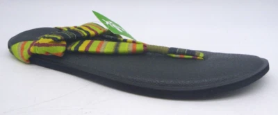 Sanuk Green Striped Sling Slingback Sandals Kids Boys Size 6-7 - Image 1 of 4