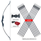 30/40lb Archery 57" Recurve Bow Kit Arrows Adult Practice Target Beginner LH/RH