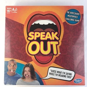 SPEAK OUT Spiel von Hasbro Fun Family Moments Mundstück Brett Team Kartentimer NEU - Bild 1 von 5