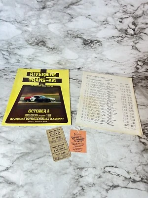 Riverside Trans-am For The Mission Hell Trophy With Ticket  Pit Pass Track Times - Image 1 of 4