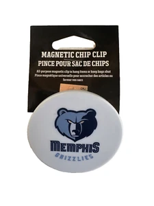 NBA Memphis Grizzlies Magnetic Chip Clip Refrigerator Grocery List Snack Bag - Picture 1 of 4