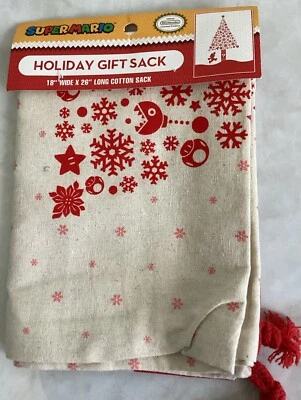 Bolsa de lona Super Mario Holiday Gift Sack 18" x 26" Foto 1 de 2