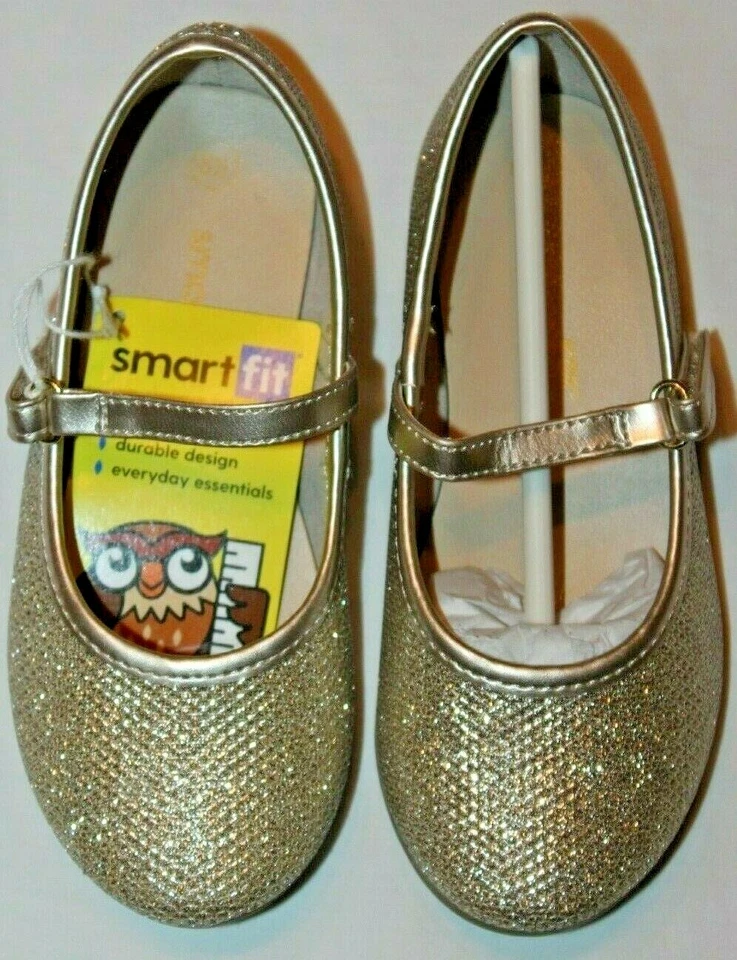 SmartFit ребенка ясельного возраста девочек отлива Chelsea золото балет плоский туфли с ремнем  - Изображение 1 из 4