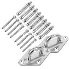 2 Sets Stainless Steel Shade Sail Buckle Hooks for Hanging Heavy Duty