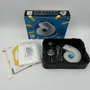 Logitech Trackman Model Stazionario Serial Ball nuovo con scatola completo mouse vintage - Foto 1 di 14