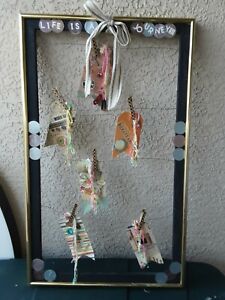 picture frame rehabed wire Collage Photo Frame Clothes Pins/tags farmhouse style
