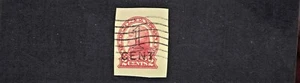 1920 U.S. POSTAL CARD 1 Cent on 2c Red on Cream Jefferson Die II Sc#UX33 Used*^ - Picture 1 of 1