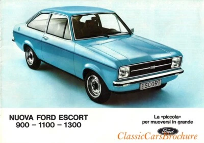 Brochure Depliant Ford Escort Special L GL Ghia Sport 1975 Italiano 12 pagine - Immagine 1 di 4