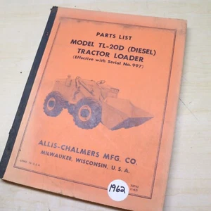 ALLIS-CHALMERS TL-20D Diesel Front End Wheel Loader Parts Manual book catalog - Picture 1 of 7