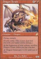 MTG-1x-Heavy Play, English-Dragon Tyrant-Scourge