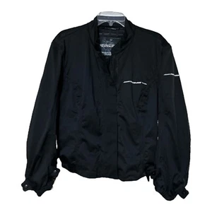 FieldSheer Womens Black Motorcycle Full Zip Lightweight Jacket Size XL - Picture 1 of 11