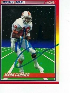 MARK CARRIER SIGNED 1990 SCORE #558 - TAMPA BAY BUCCANEERS - Picture 1 of 1