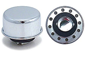 Tapa de respirador de aceite cromado cubierta de válvula giratoria nueva se adapta a cubiertas de aluminio A25 - Imagen 1 de 1
