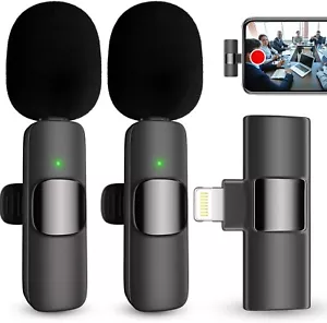 Micrófonos Inalámbricos, 2 PIEZAS Micrófono Inalámbrico con Clip Omnidireccional para iPhone/iPad - Imagen 1 de 4