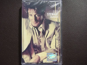 Rod Stewart - Human AUDIO CASSETTE TAPE New, Sealed BG edition Rare Out of Print - Picture 1 of 3