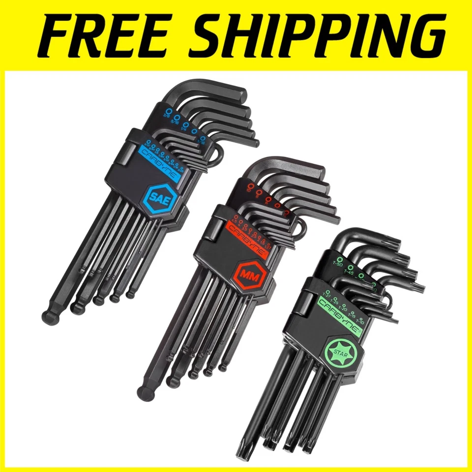 Precision Ball End Hex Key Set, Torx T10-T50 - Image 1 of 4