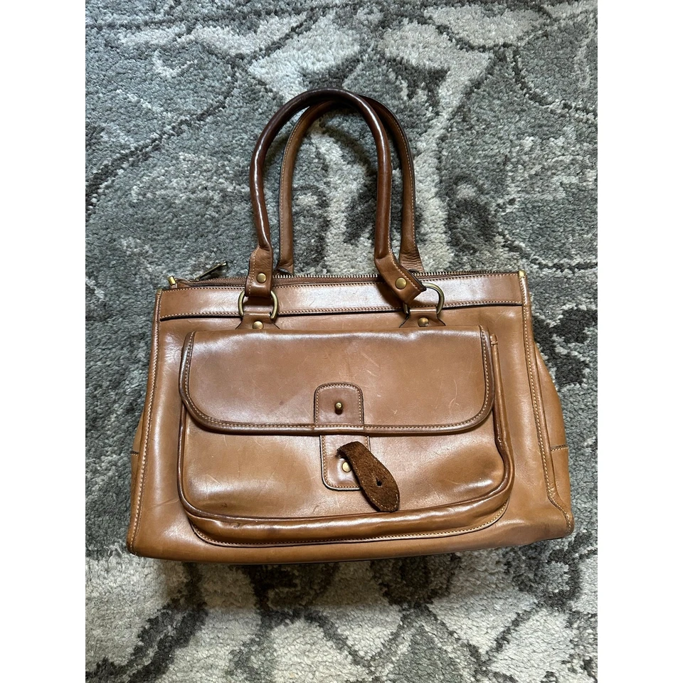 Bolsa Vintage Ghurka Marley Hodgson No.9 The Runabout Couro Marrom 19x10” - Imagem 1 de 4