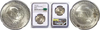 1953-S 50C Washington-Carver Commemorative Half Dollar NGC MS-66 CAC - Image 1 of 3