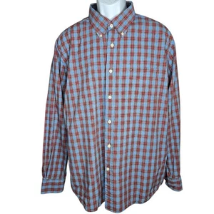 Tommy Hilfiger Mens Plaid Shirt XL Button Down Classic 100% Cotton Long Sleeve - Picture 1 of 7