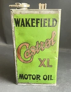 LATA DE ACEITE DE MOTOR WAKEFIELD CASTROL XL GALÓN VINTAGE EXHIBICIÓN DE GARAJE CIRCA 1910 - Imagen 1 de 19