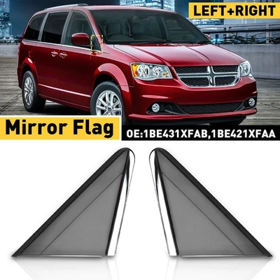 2X Left & Right Mirror Flag Molding Applique For 2008-2020 Dodge Grand Caravan Foto 1 de 4