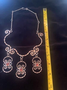 Halskette - Sowjetisch Russisch Silber 3 Anhänger Collier Moskau Vintage 70er Jahre - Bild 1 von 15