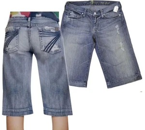 7 FOR ALL HUMANITY Mujer 15" Bermudas DOJO WALKING SHORTS Denim talla 28 - Imagen 1 de 4
