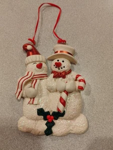 Tonteig Schneemann Christbaumschmuck - Bild 1 von 2