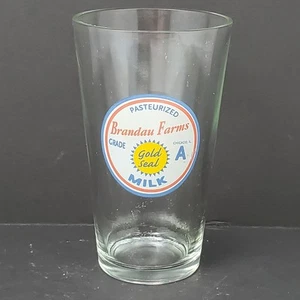 Brandau Farms vetro da latte pastorizzato sigillo oro Chicago Illinois 16 oz - Foto 1 di 10