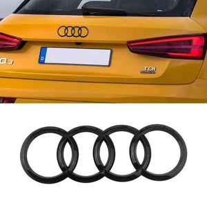 215 x 70MM Glanz Schwarz Kofferraum Emblem Ringe Für Audi A2 A3 A4 A6 - Bild 1 von 3