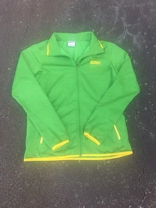Columbia Oregon Ducks Quarter Zip Windbreaker Women Large Green College - Picture 1 of 7