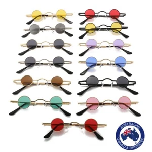 Mens Women's Fashion Retro Vintage Fashion Small Round Sunglasses - Picture 1 of 37