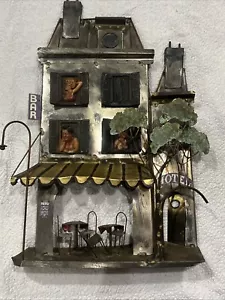 Metal cut out wall sculpture of French cafe Bar Brothel Hotel intricate, Unique - Picture 1 of 17