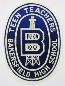 Bakersfield High School Kern County CA Drillers Patch Teen Teachers Wool 1950s - Picture 1 of 6